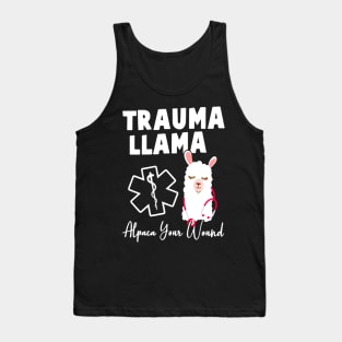 Funny Trauma Llama Alpaca Your Wound Nurse Tank Top
